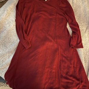 Burgundy red dress